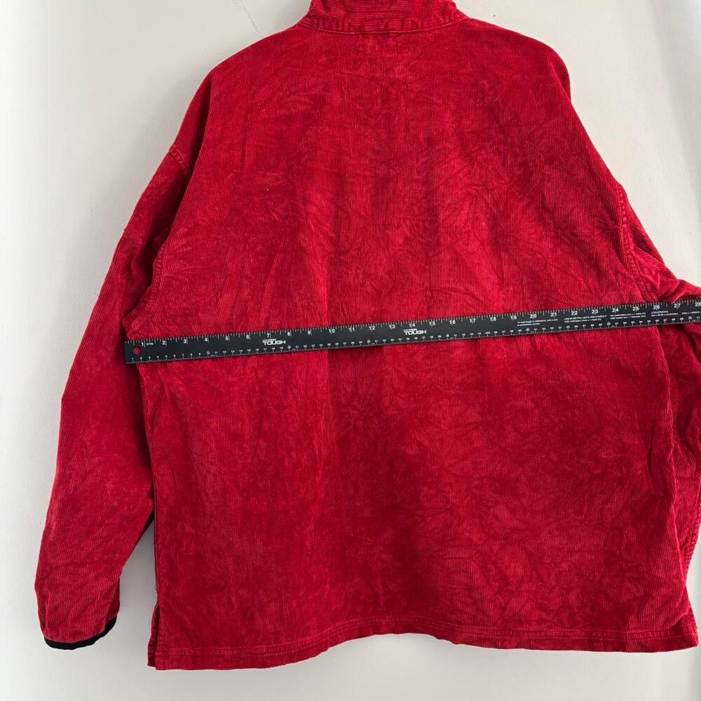 Vintage Structure Corduroy Ribbed Pullover Mens XL 1/4 Zip 100% Cotton - Picture 8 of 10